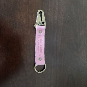 Portland Leather Pink Keychain Accessory